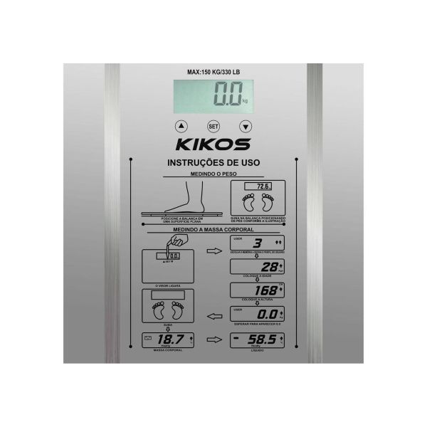 Balança Digital Kikos Ison Prata